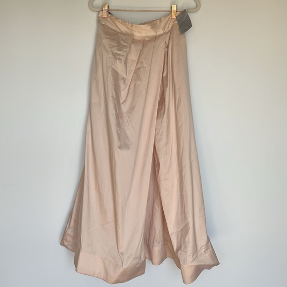New Monique Lhuillier Salene blush taffeta skirt - Picture 7 of 10